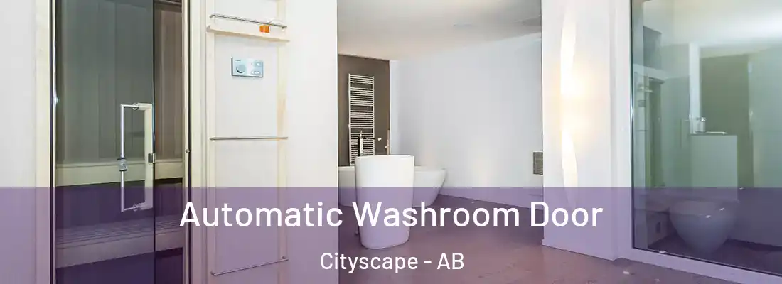  Automatic Washroom Door Cityscape - AB
