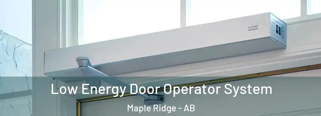  Low Energy Door Operator System Maple Ridge - AB
