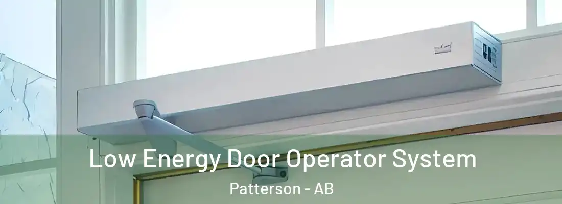  Low Energy Door Operator System Patterson - AB