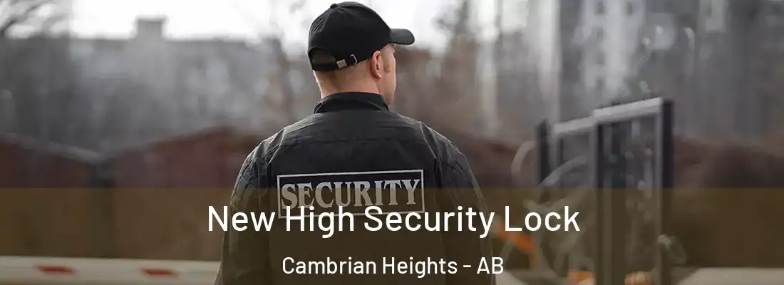  New High Security Lock Cambrian Heights - AB