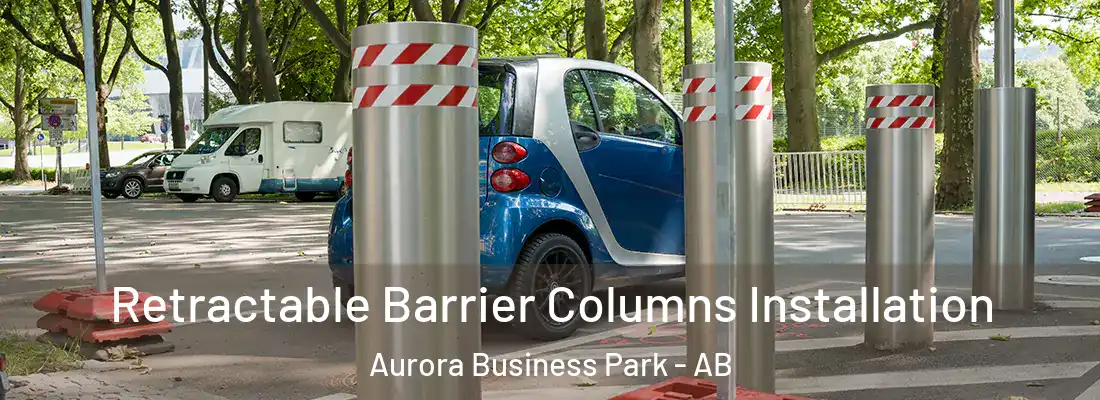  Retractable Barrier Columns Installation Aurora Business Park - AB