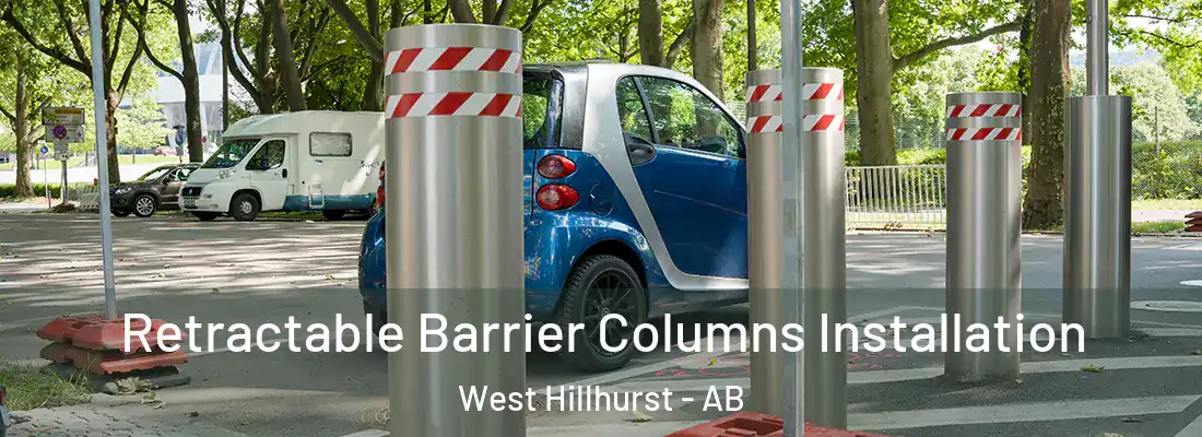  Retractable Barrier Columns Installation West Hillhurst - AB